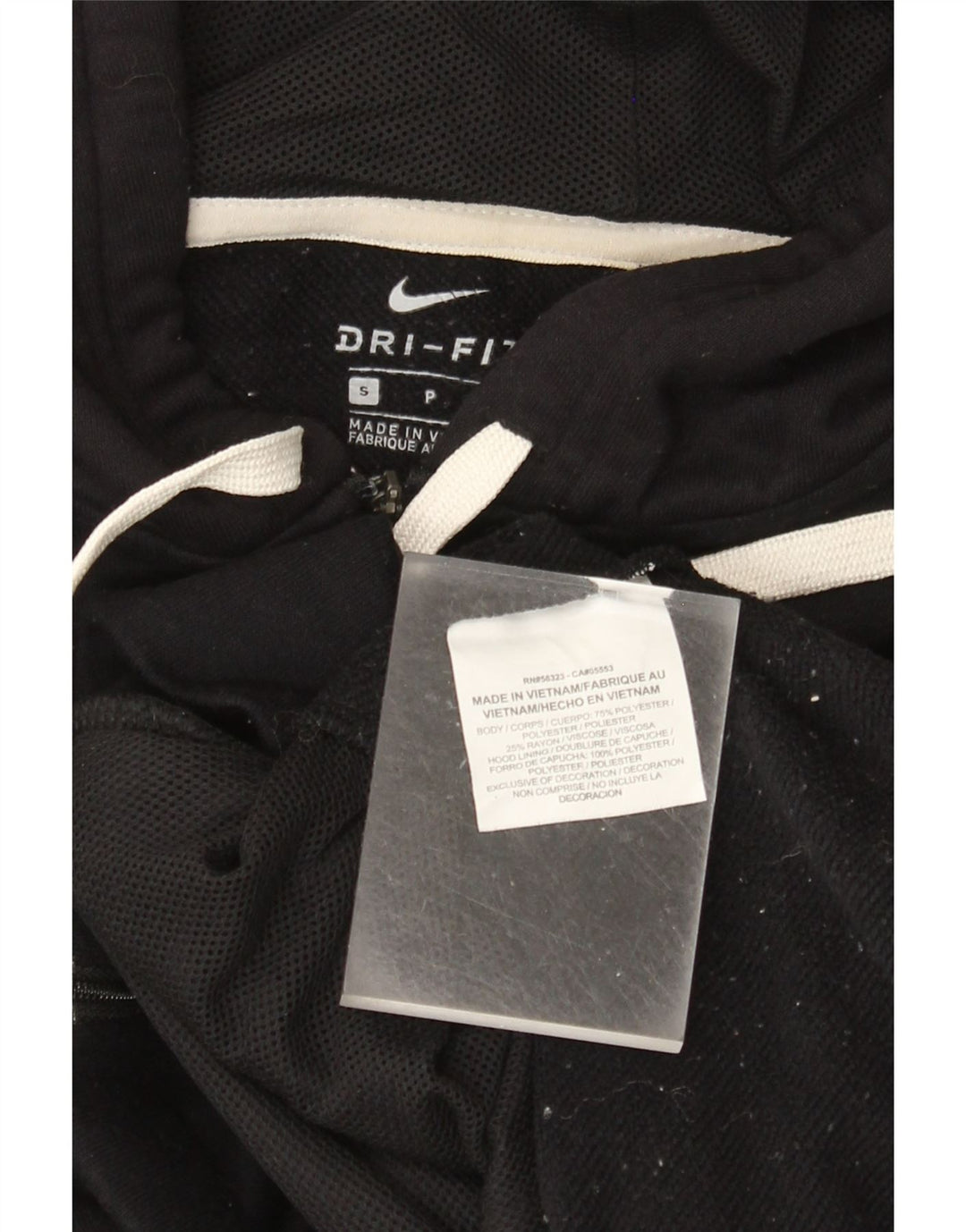 Suéter feminino Nike Dri Fit com capuz e zíper grande Reino Unido 10 pequeno preto