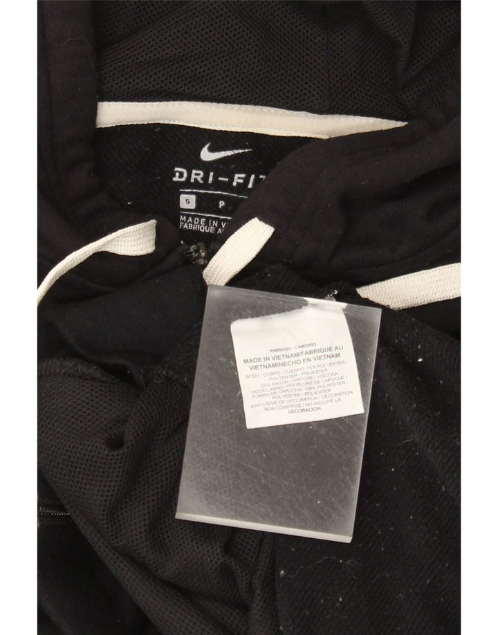 Suéter feminino Nike Dri Fit com capuz e zíper grande Reino Unido 10 pequeno preto