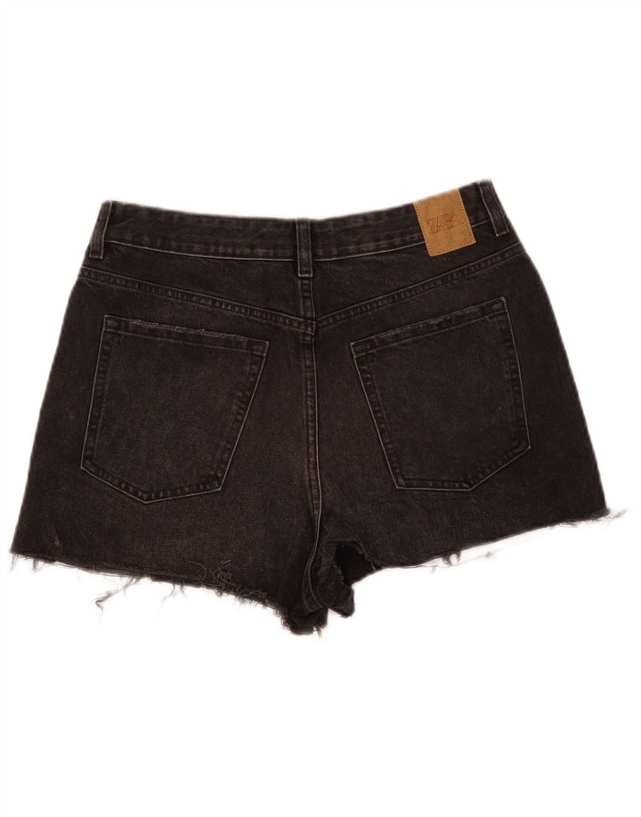 Shorts jeans feminino Zara EU 40 médio W30 algodão cinza