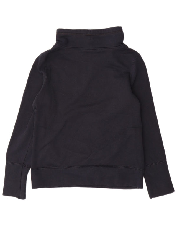 PUMA feminino gráfico moletom jumper UK 12 médio azul marinho