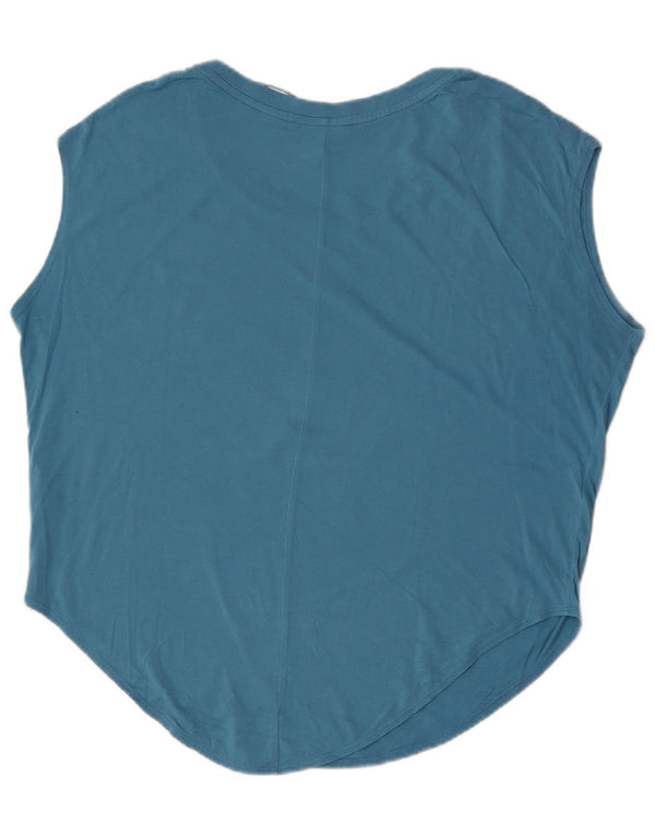 Colete gráfico oversized feminino Nike UK 14 grande algodão azul