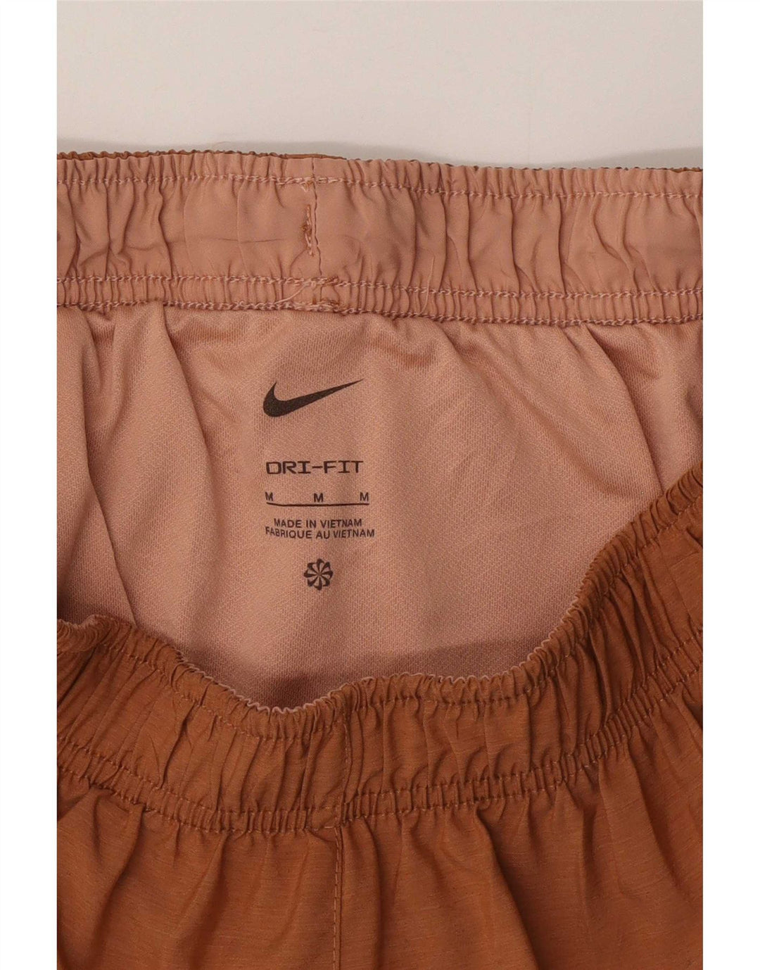 Shorts esportivos femininos Nike UK 12 poliéster marrom médio