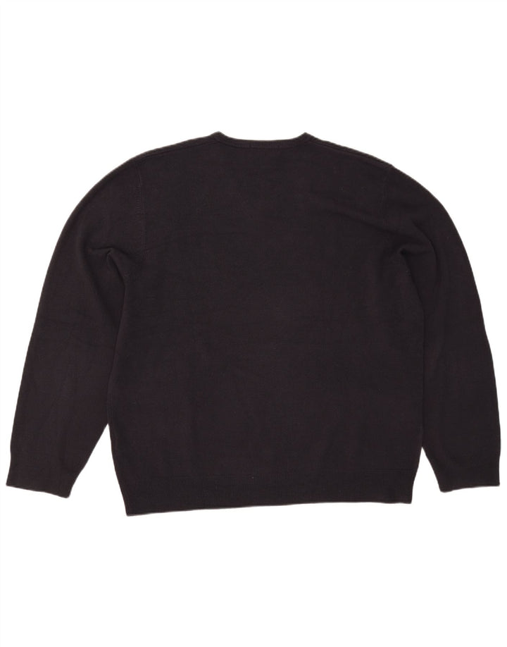 Suéter masculino Marks & Spencer Blue Harbor com decote em V 2XL acrílico marinho