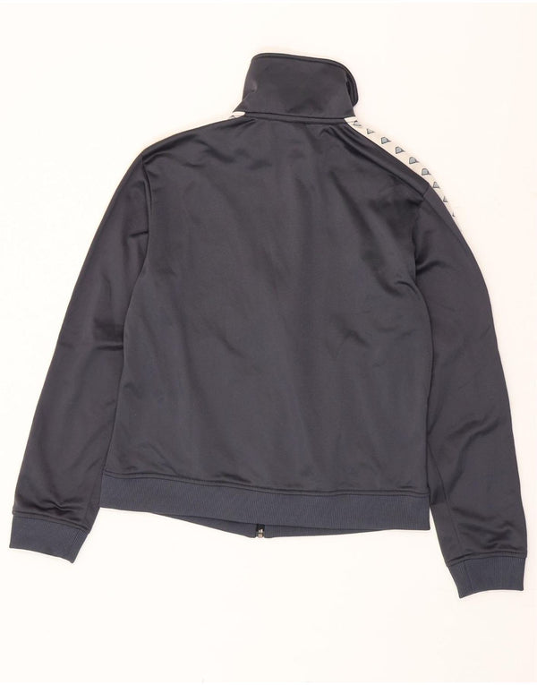 Arena Womens Graphic Tracksuit Top Jacket UK 10 Pequeno Poliéster Cinza