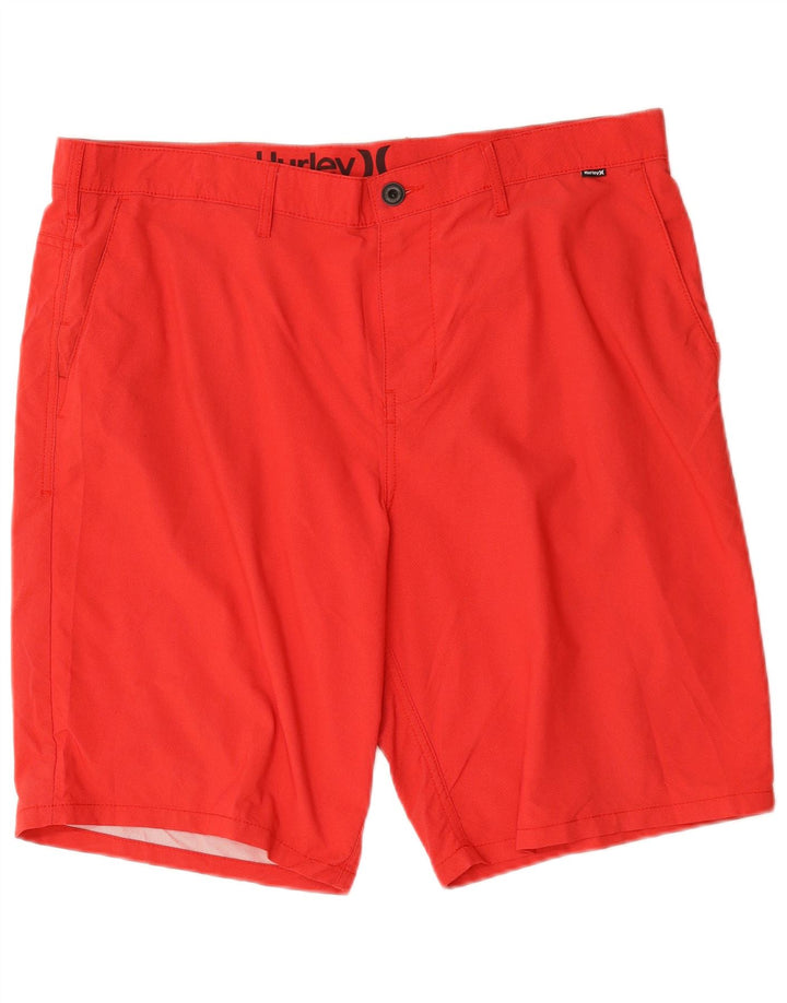 Hurley Mens Chino Shorts W38 XL Poliéster Vermelho