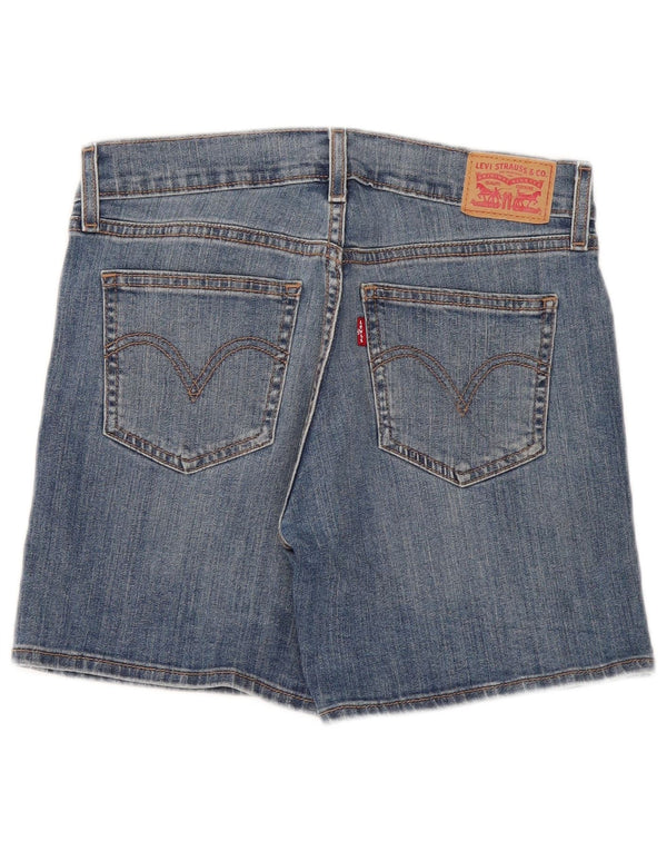 Shorts jeans feminino Levi's W27 pequeno algodão azul
