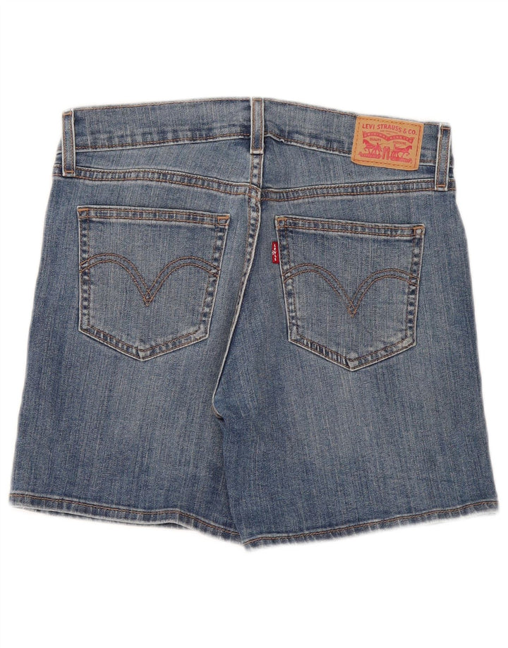 Shorts jeans feminino Levi's W27 pequeno algodão azul