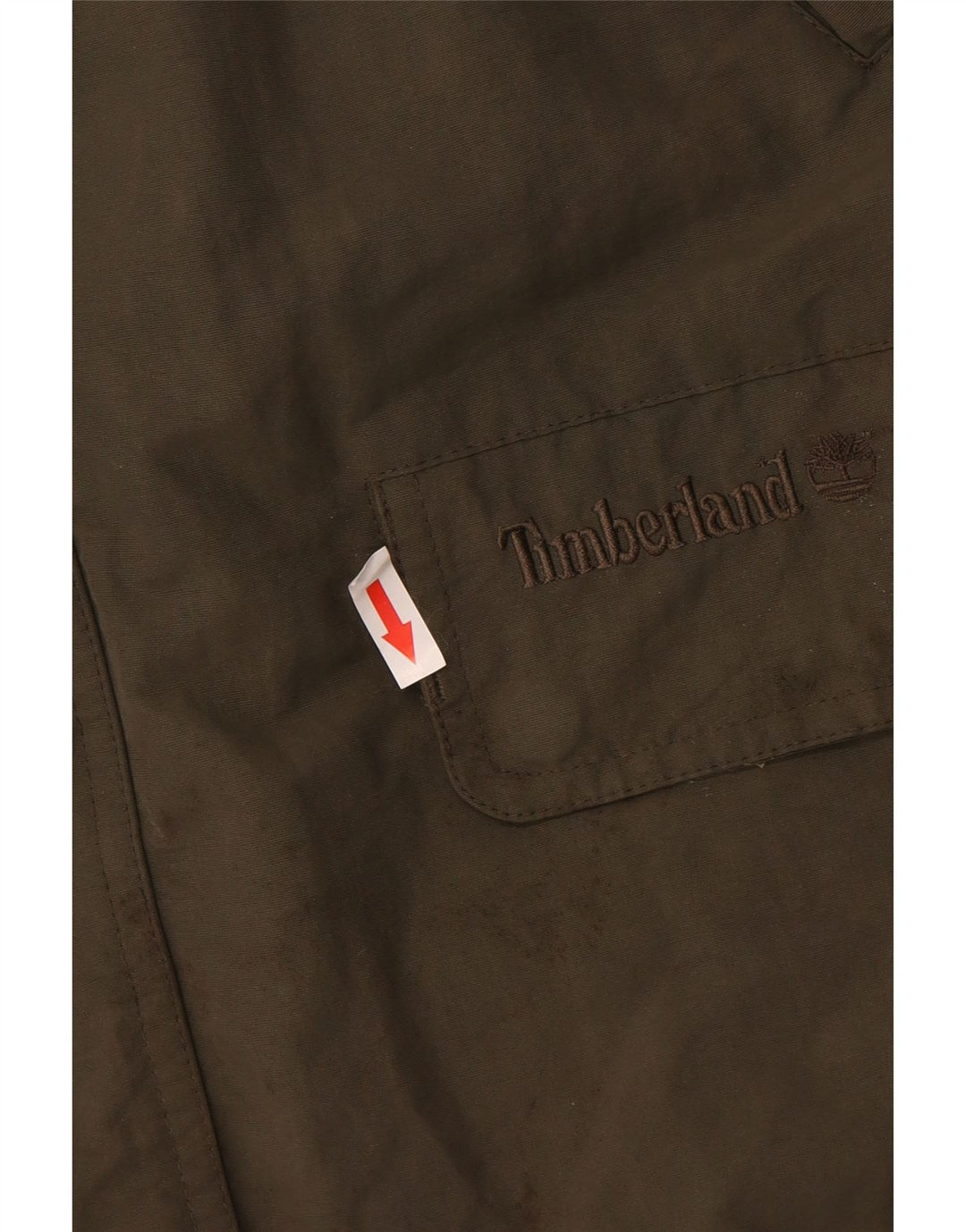 Casaco corta-vento masculino Timberland Loose Fit UK 36 pequeno caqui nylon