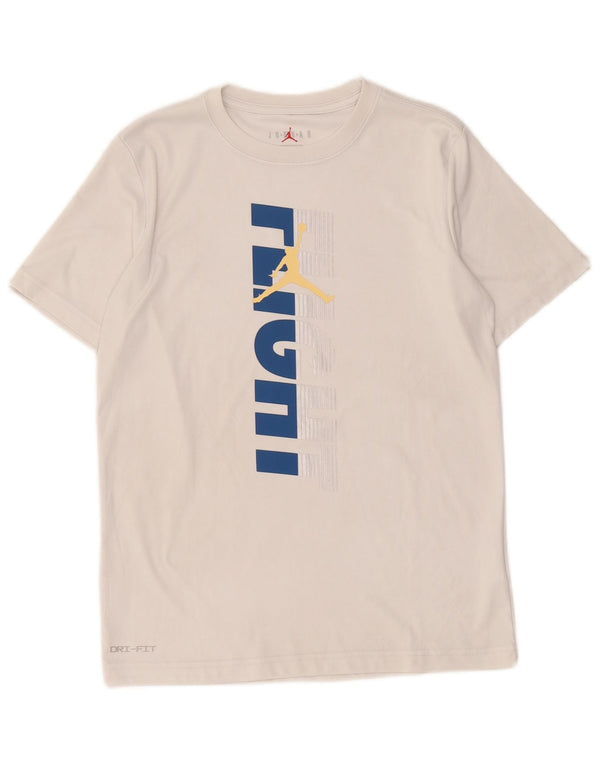 Camiseta Jordan Boys Dri Fit Graphic 13-14 anos XL cinza poliéster