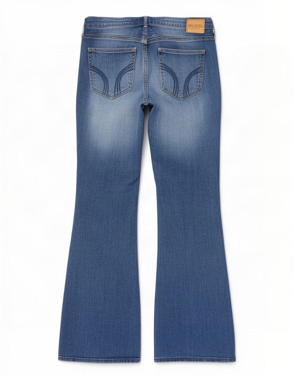 Hollister Womens Low Waist Bootcut Jeans US 13 Large W31 L32 Blue Cotton
