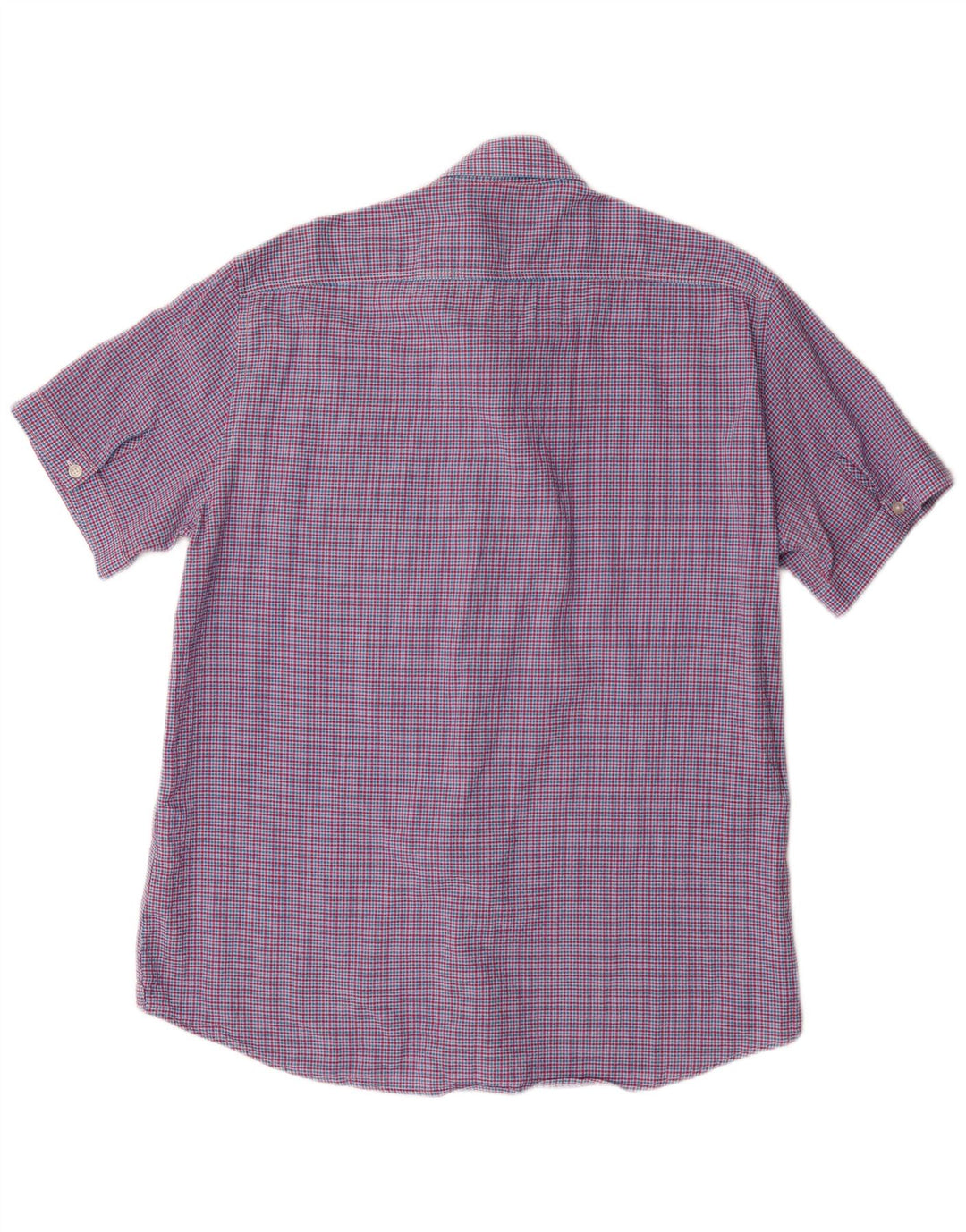 Camisa masculina Carrera Regular Fit manga curta XL vermelho xadrez algodão