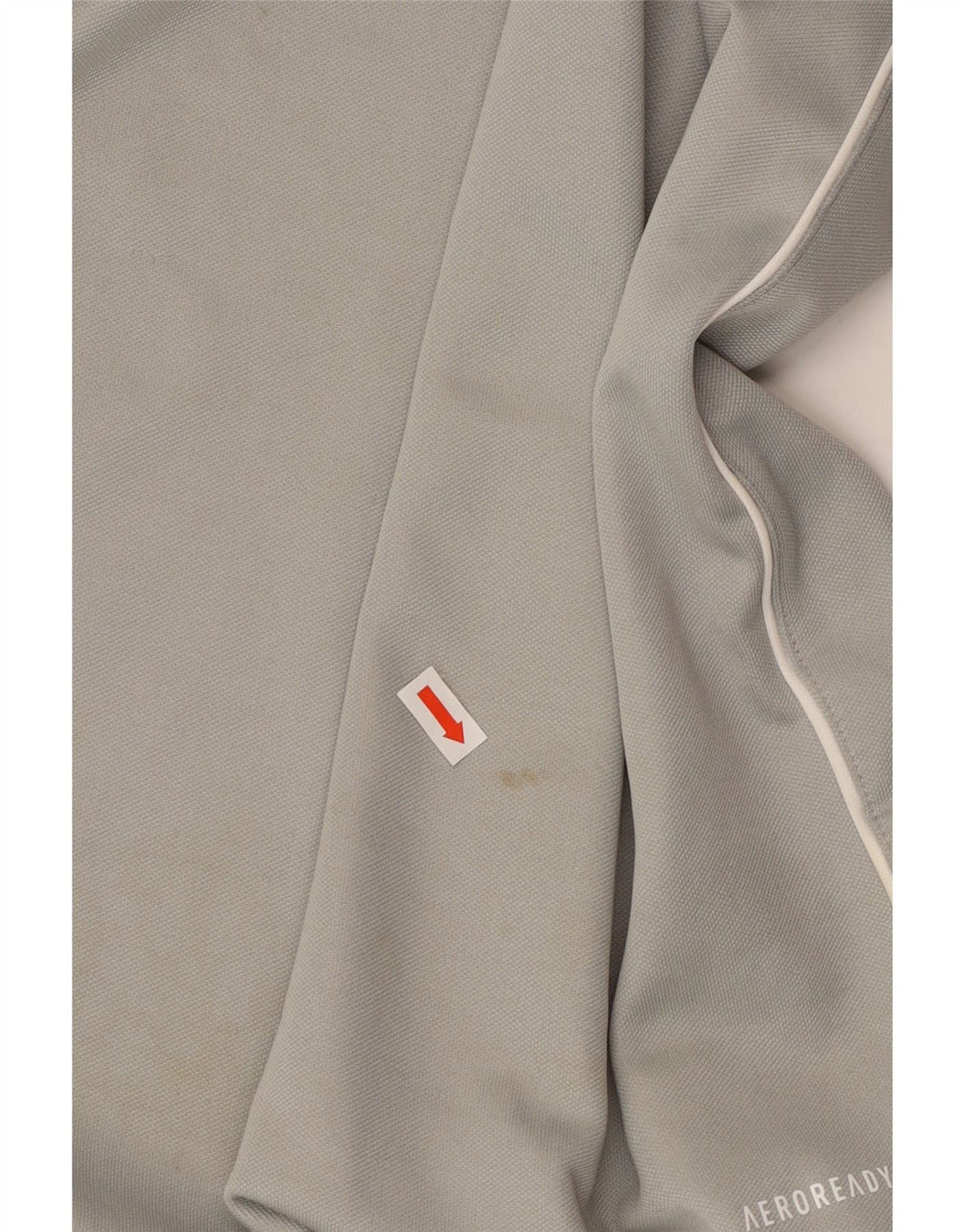 ADIDAS Mens Aeroready Zip Neck Pullover Treino Top XL Cinza Poliéster