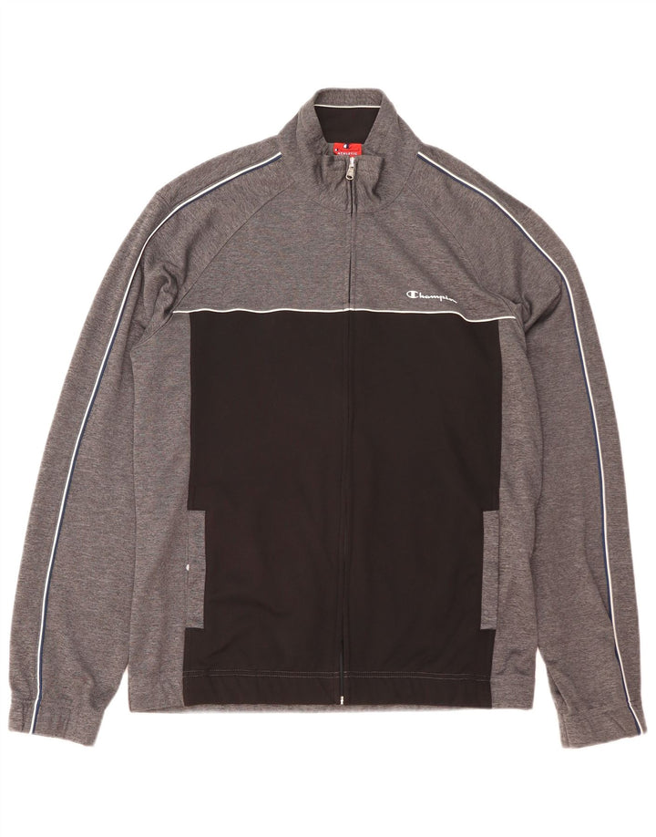 CHAMPION Mens Treino Top Jaqueta XL Cinza Colourblock Poliéster