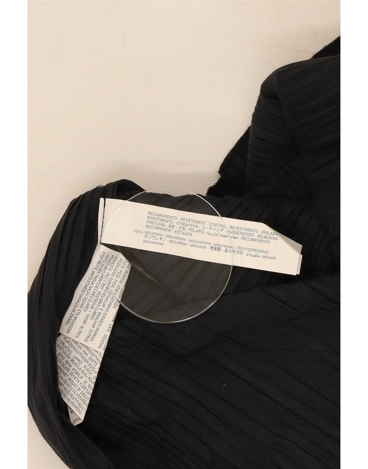 Saia plissada feminina Zara médio W28 poliéster preto