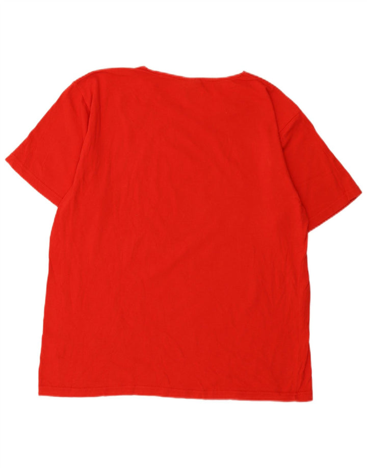 Camiseta gráfica masculina Reebok Top grande algodão vermelho