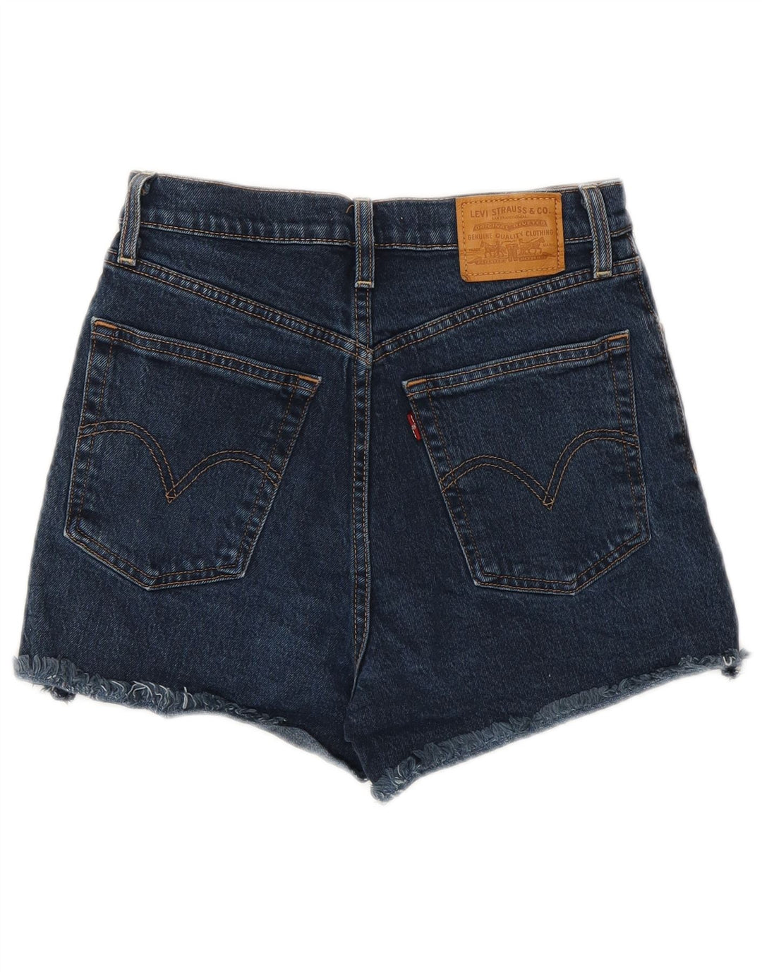 Shorts jeans feminino 501 da Levi's W27 pequeno azul algodão clássico