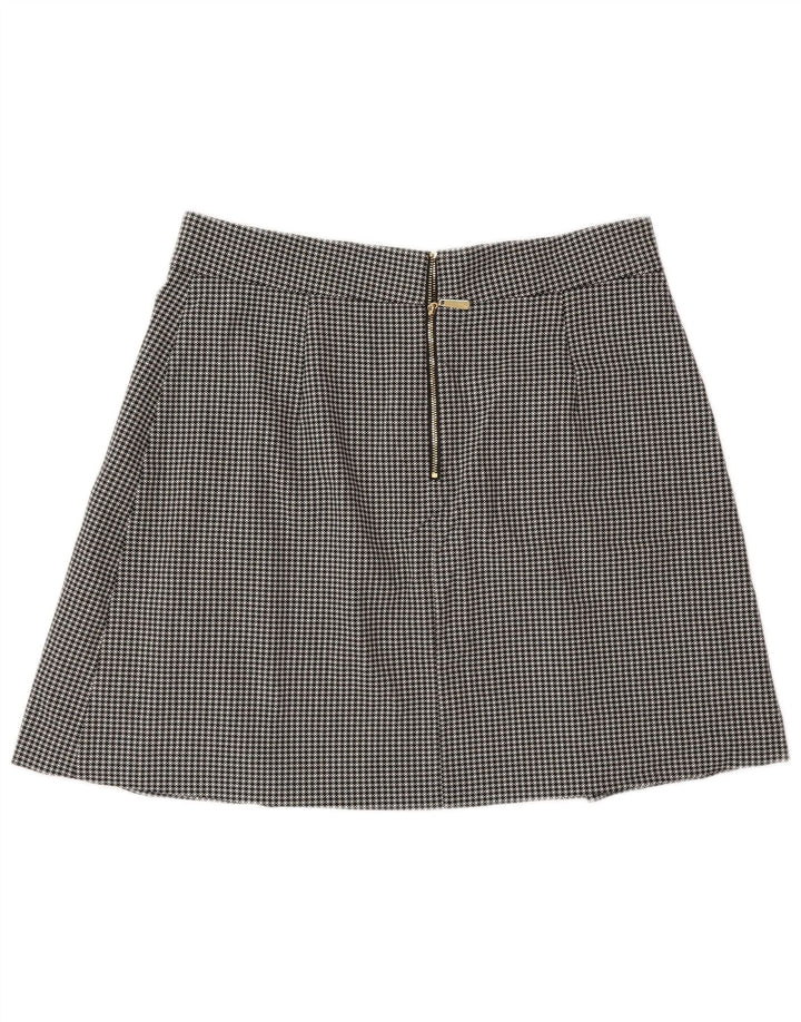 Minissaia feminina Marks & Spencer Reino Unido 14 médio W30 preto Houndstooth