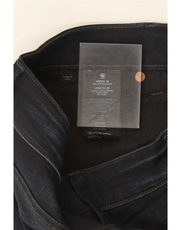 G-Star Masculino 3301 Slim Jeans W36 L30 Azul Marinho Algodão