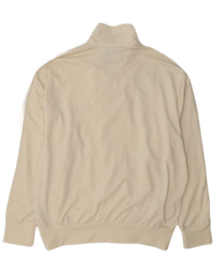 Adidas Mens Tracksuit Top Jacket XL Off White Poliéster