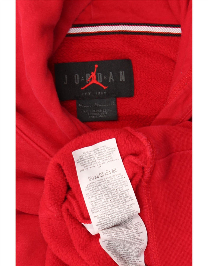 Jordan Mens Hoodie Jumper Médio Algodão Vermelho