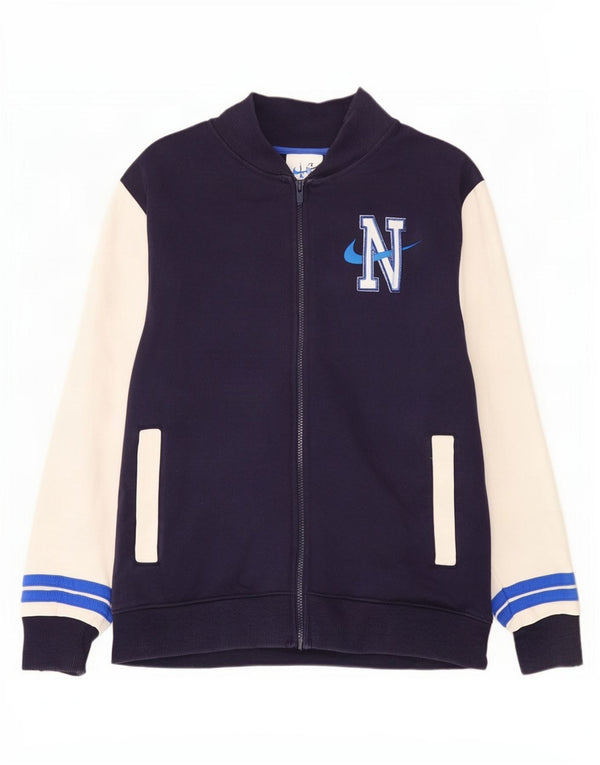Jaqueta masculina Nike Graphic Tracksuit Top grande algodão colorblock azul marinho
