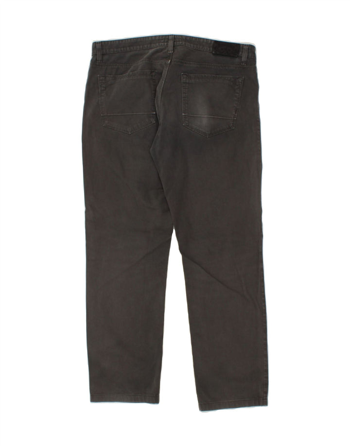 TRUSSARDI Mens Straight Casual Trousers W32 L28  Grey Cotton Vintage Trussardi and Second-Hand Trussardi from Messina Hembry 