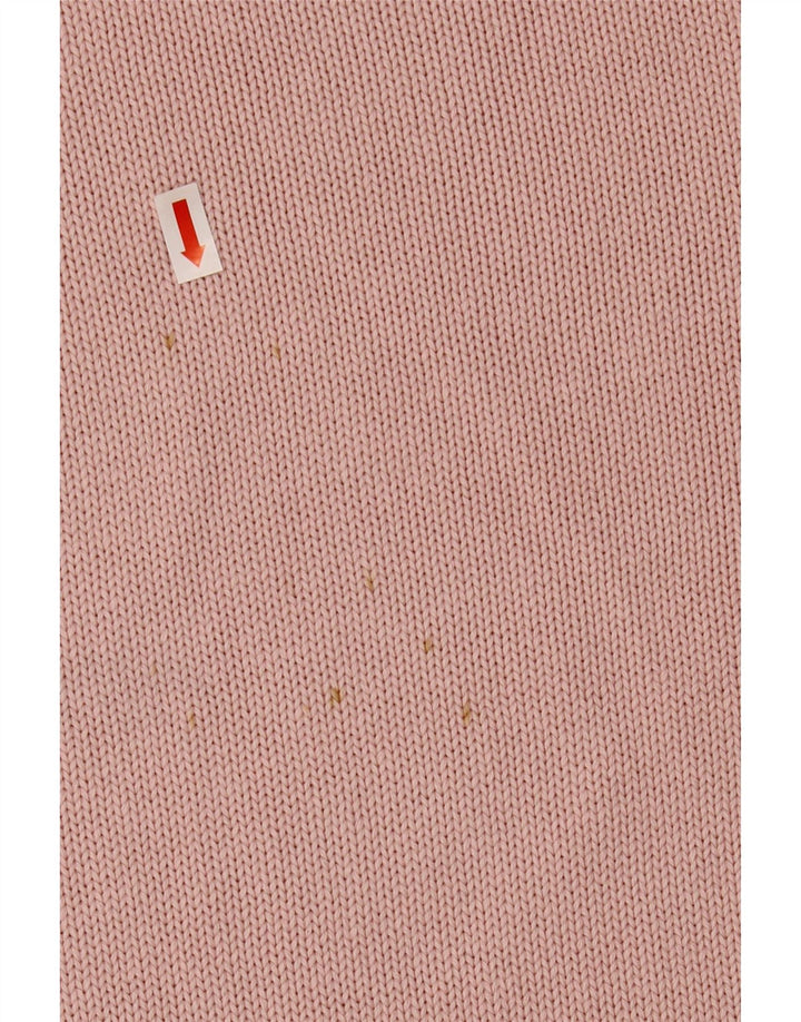 Suéter feminino Marks & Spencer com gola redonda Reino Unido 14 algodão rosa médio