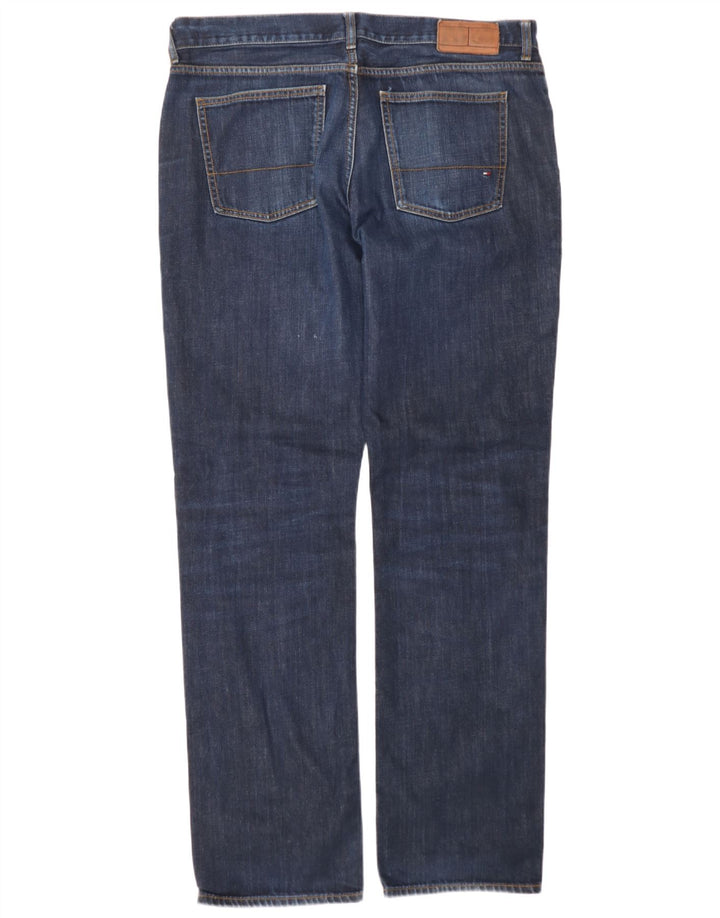 Tommy Hilfiger Masculino Slim Jeans W36 L24 Azul Marinho Algodão