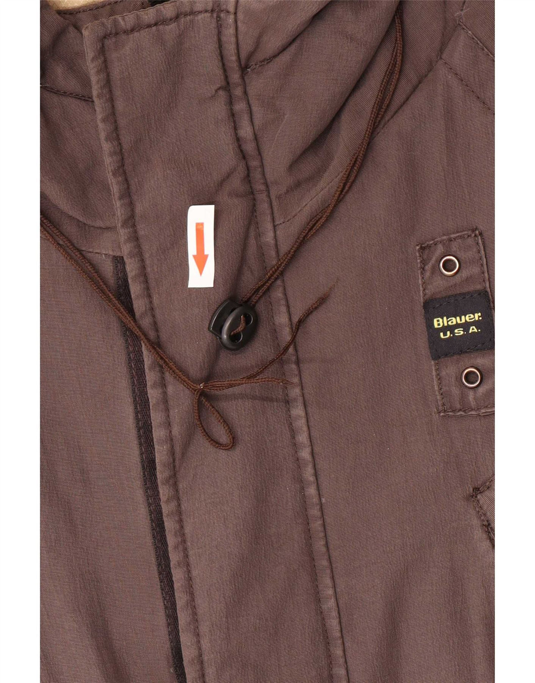 Jaqueta masculina acolchoada com capuz Blauer UK 36 pequena poliamida marrom