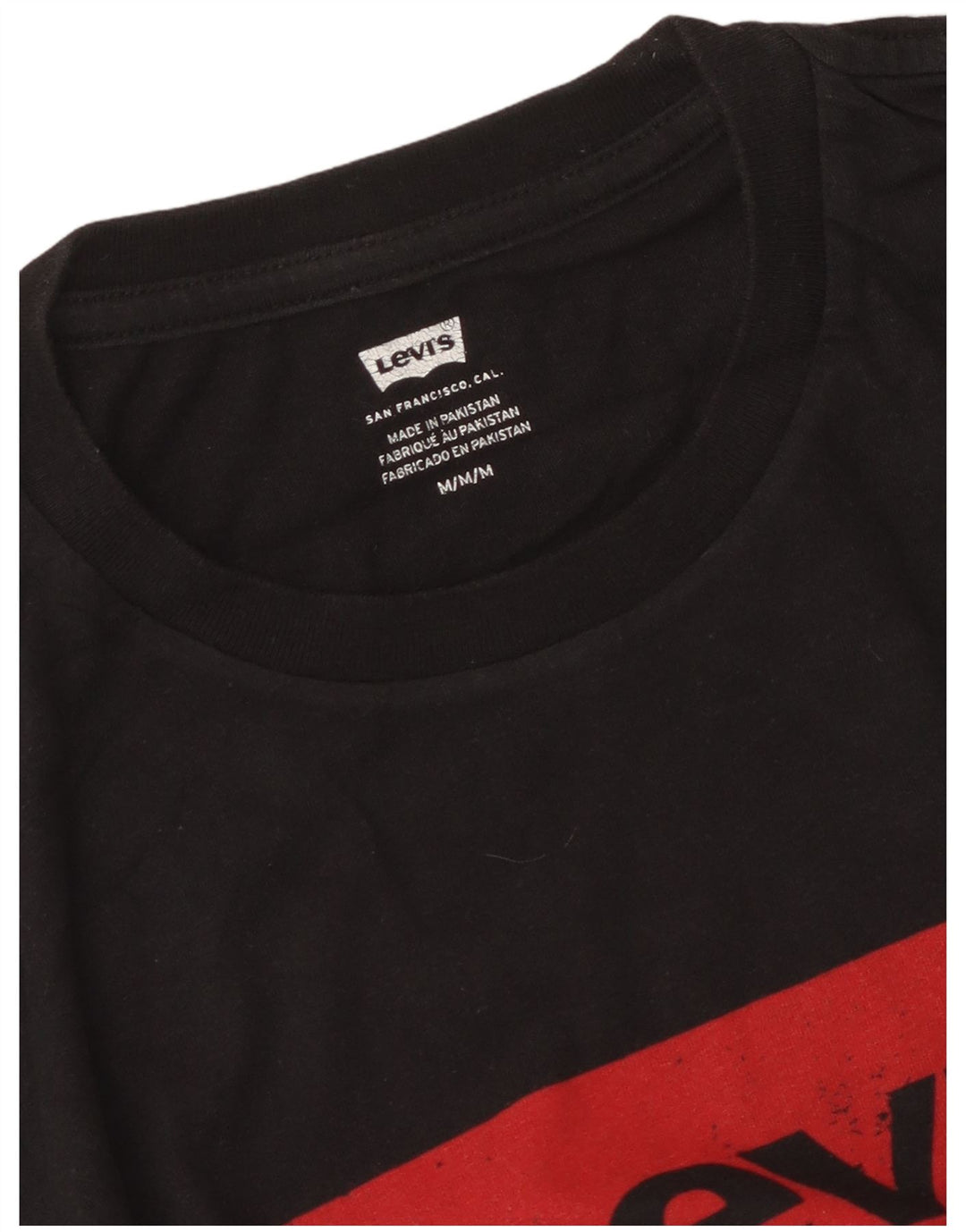 Camiseta gráfica masculina Levi's Top médio preto