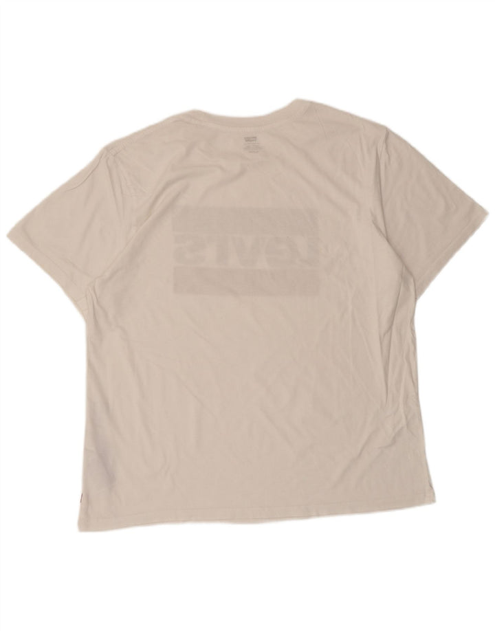 Camiseta gráfica masculina Levi's Top XL algodão branco