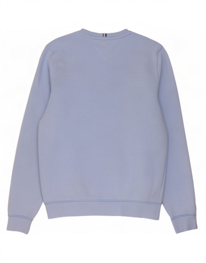 Tommy Hilfiger moletom gráfico masculino jumper pequeno azul algodão