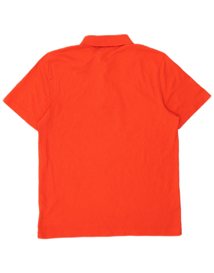 Camisa polo masculina Lacoste tamanho 5 grande algodão laranja