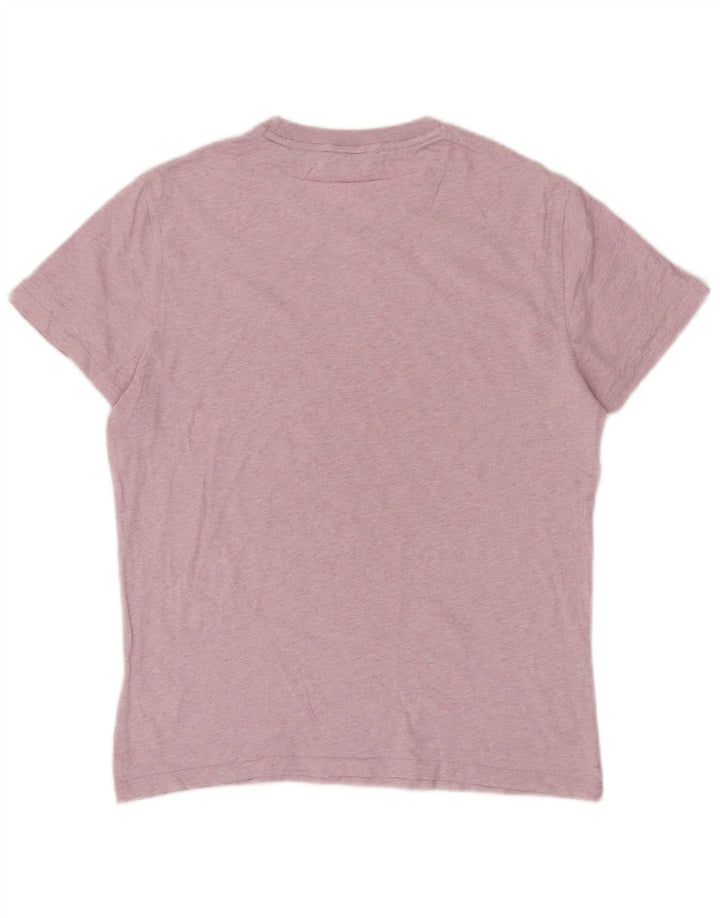 Camiseta masculina SUPERDRY grande algodão manchado rosa