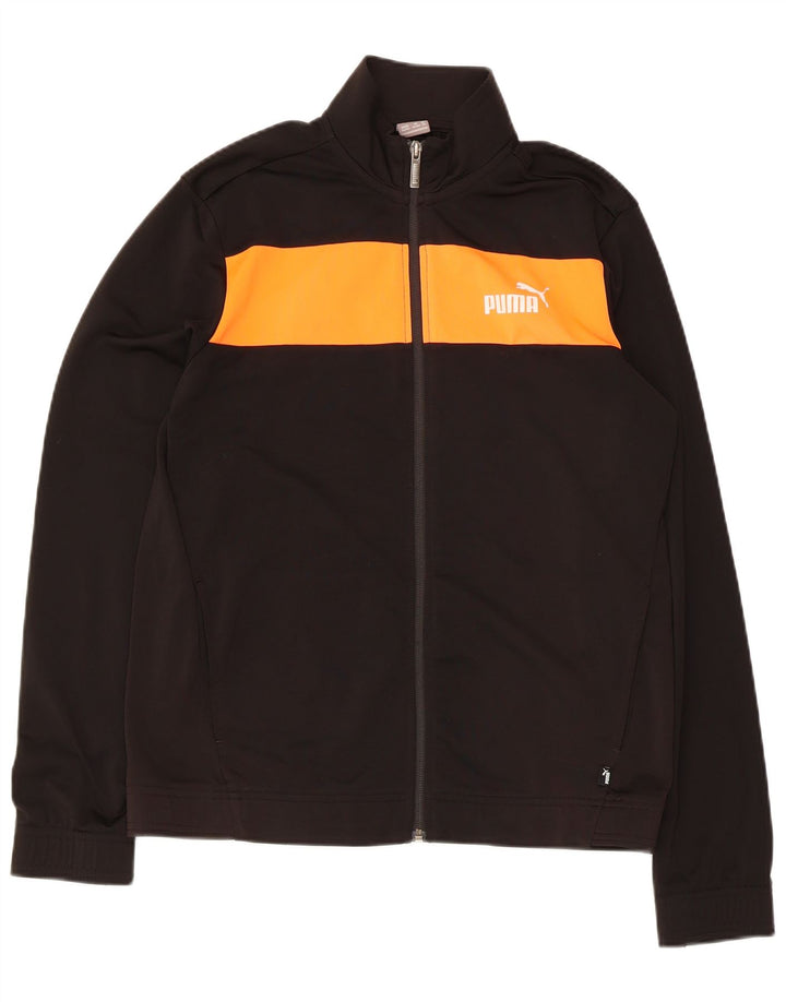 Jaqueta Puma Meninos Treino Top 15-16 Anos Preto Colorblock