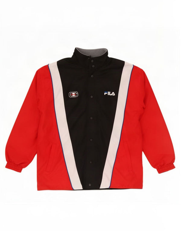 Fila Mens Graphic Reversível Tracksuit Top Jacket Medium Red Colourblock
