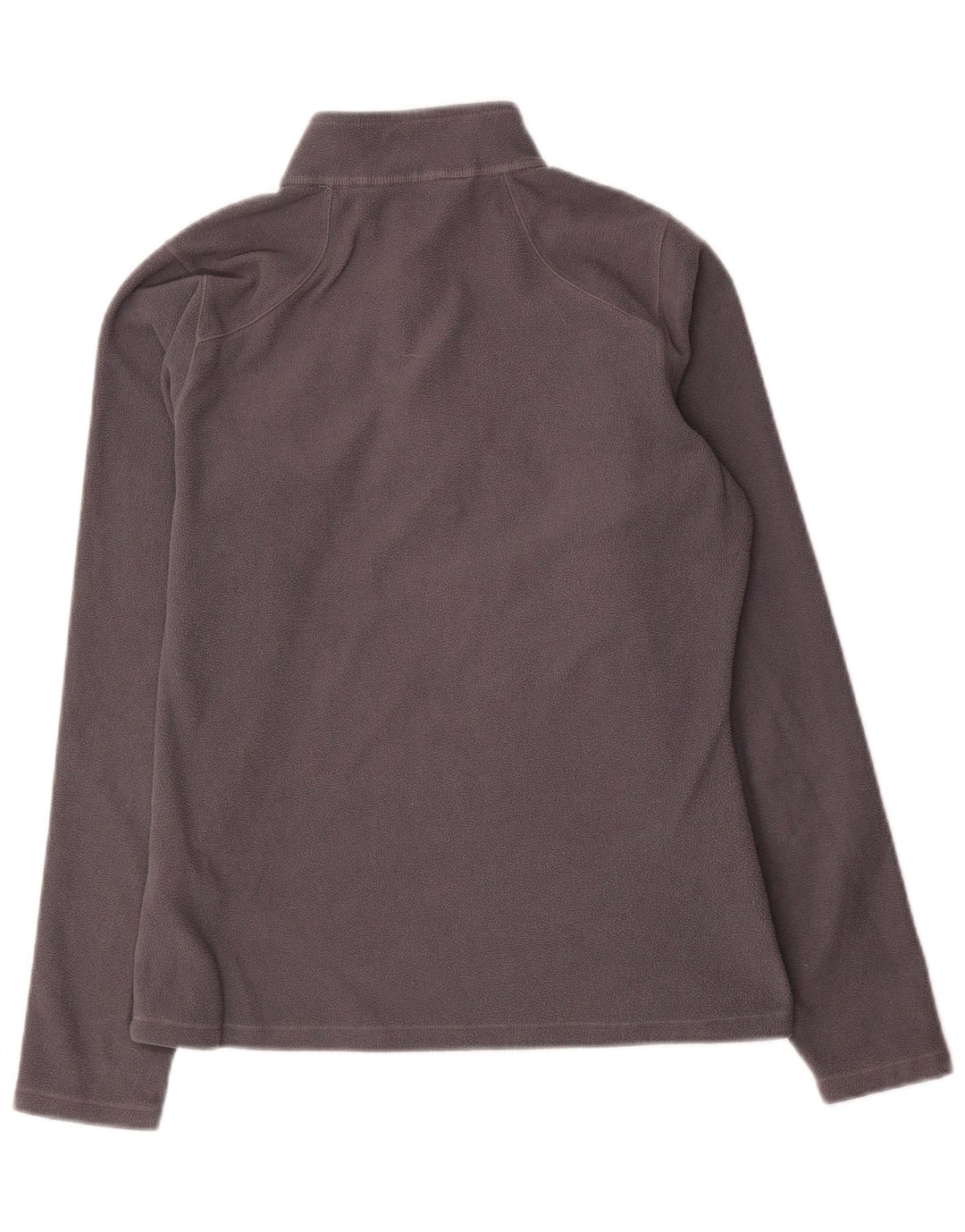 Suéter de lã feminino The North Face com zíper e gola UK 10 pequeno poliéster cinza