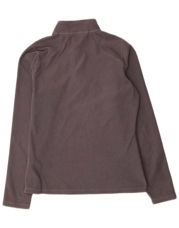 Suéter de lã feminino The North Face com zíper e gola UK 10 pequeno poliéster cinza