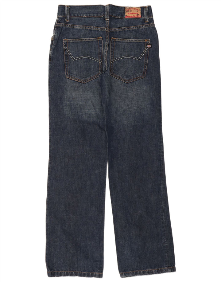 Calça jeans reta feminina Dickies W30 L32 algodão azul