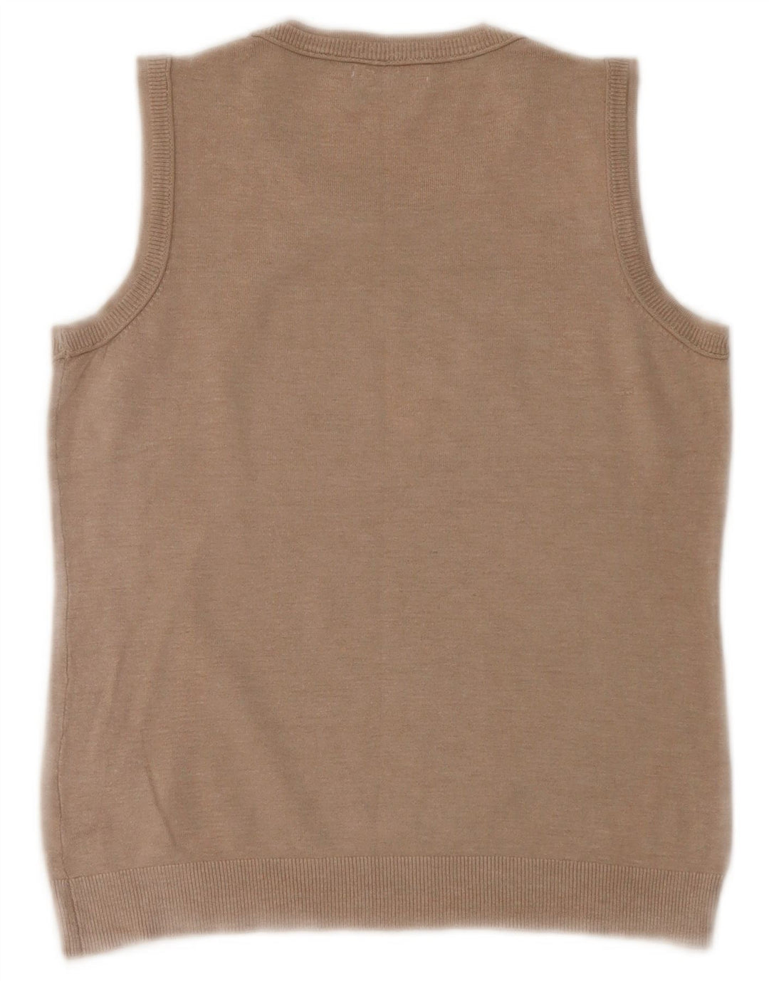 Calvin Klein Colete Feminino Top UK 12 Médio Bege Rayon