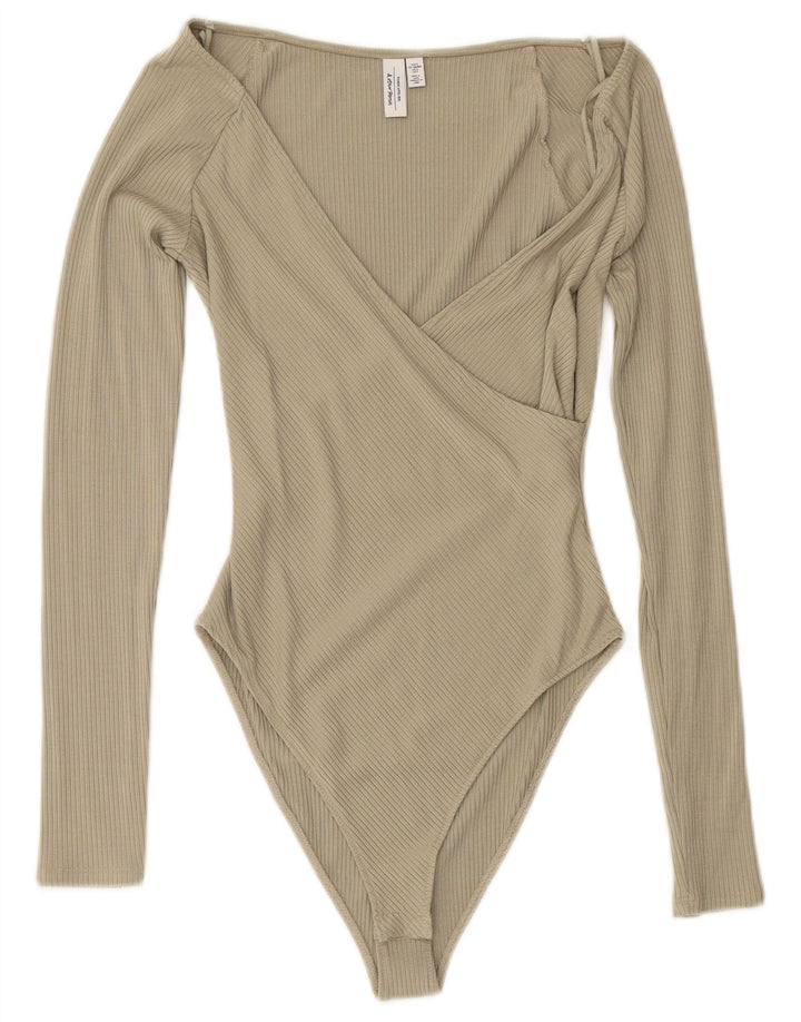 E OUTRAS HISTÓRIAS Body feminino manga comprida UK 10 pequeno modal verde