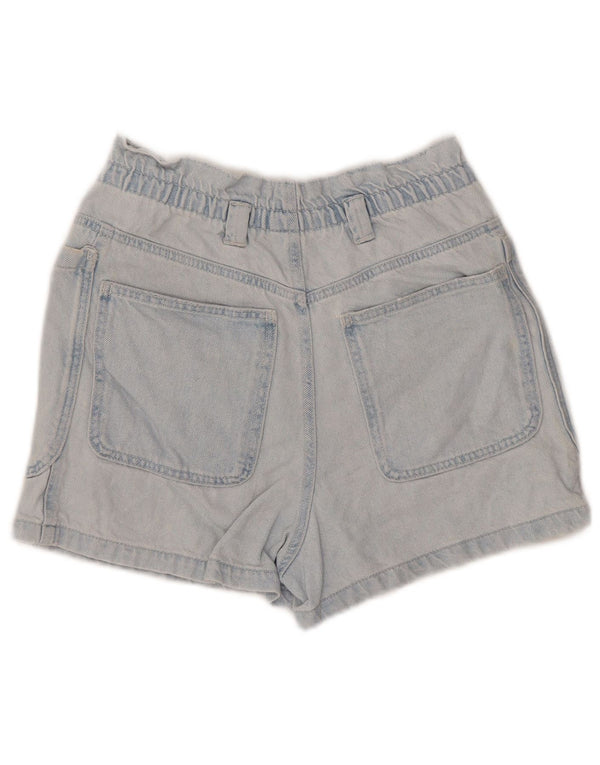 Shorts jeans feminino de cintura alta Zara EU 36 XS W26 azul