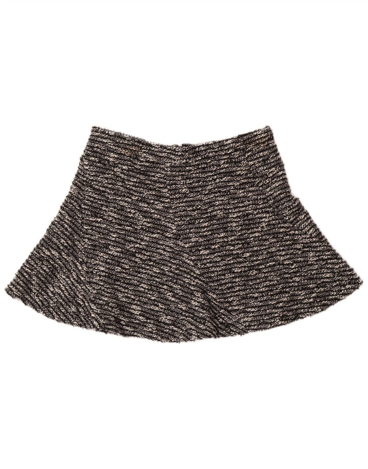 Minissaia feminina ZARA média W30 preta manchada