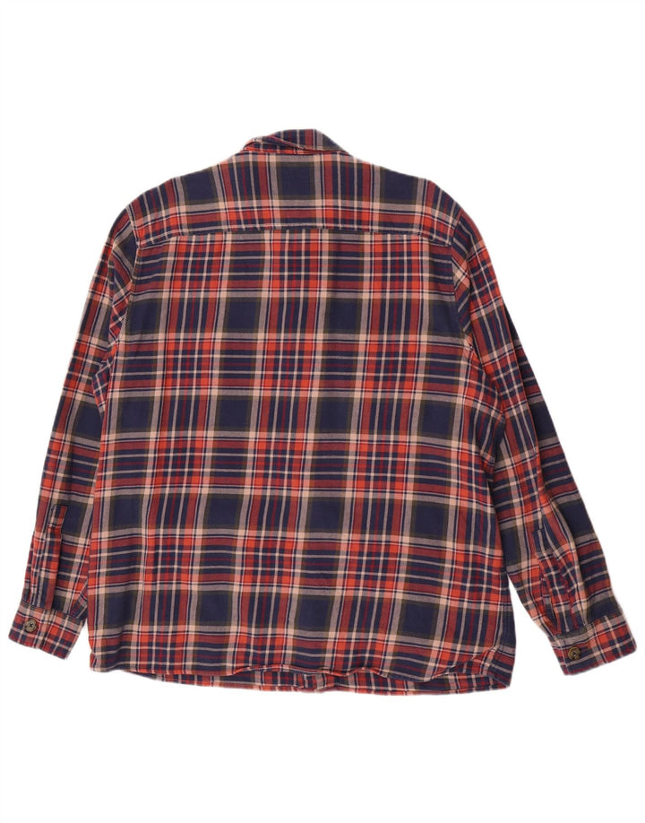 Camisa masculina de flanela Crew Clothing XL algodão xadrez multicolorido