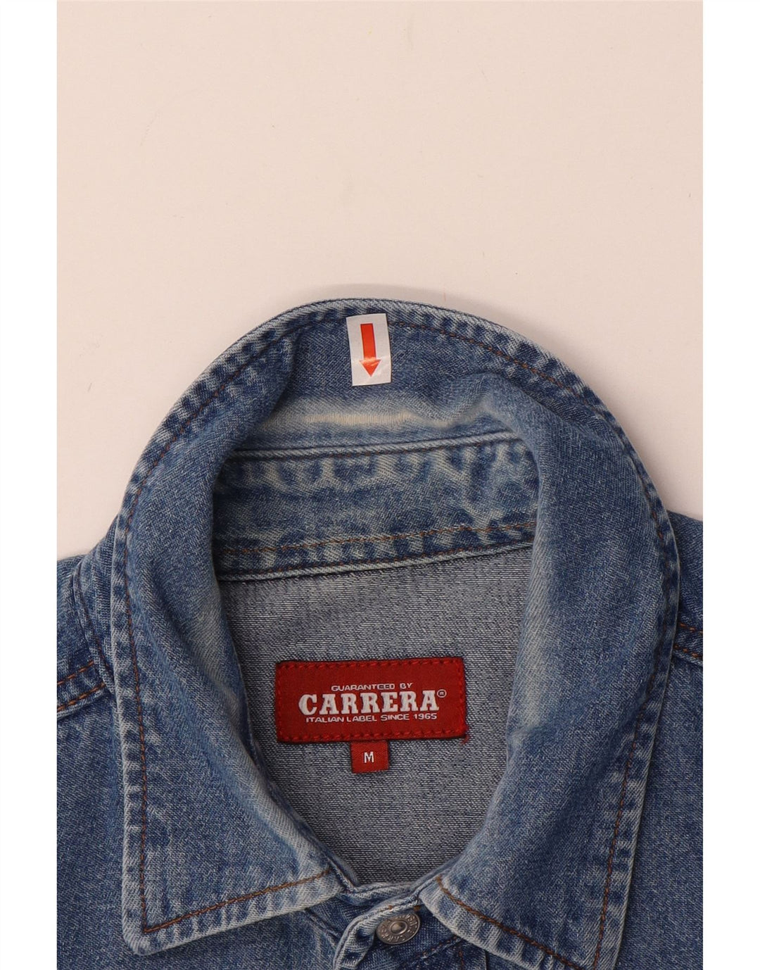 Camisa jeans masculina CARRERA algodão azul médio