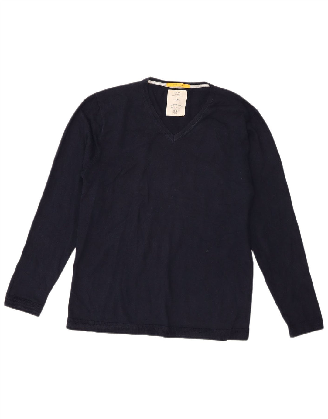 Suéter Zara Boys com decote em V 13-14 anos azul marinho