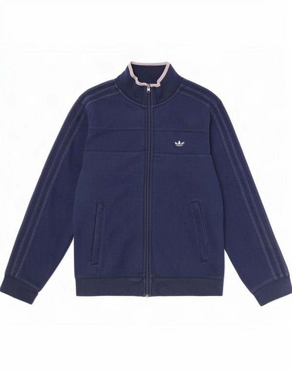 Adidas Mens Tracksuit Top Jacket Médio Azul Marinho Algodão