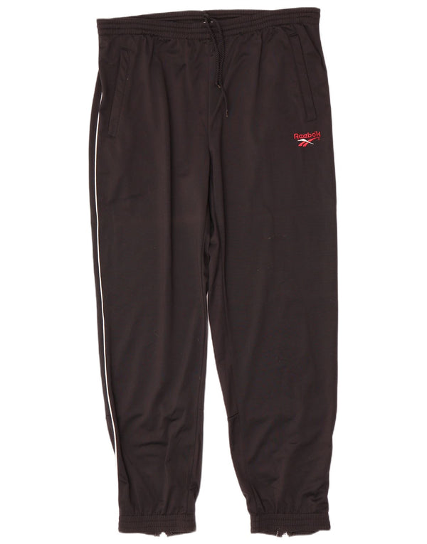 Reebok Mens Treino Calças Joggers Grande Poliéster Preto