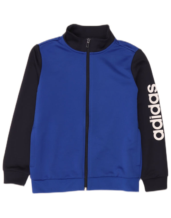 Jaqueta Adidas Boys Graphic Tracksuit Top 9-10 Anos Azul Colorblock