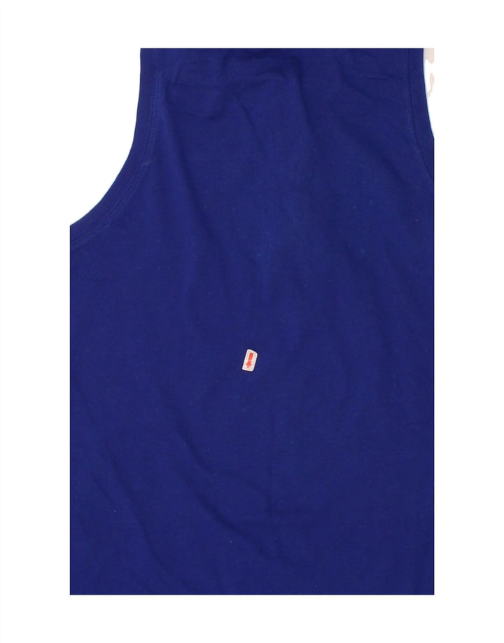 SERGIO TACCHINI Womens Sleeveless Polo Shirt IT 44  Medium Blue Cotton Vintage Sergio Tacchini and Second-Hand Sergio Tacchini from Messina Hembry 